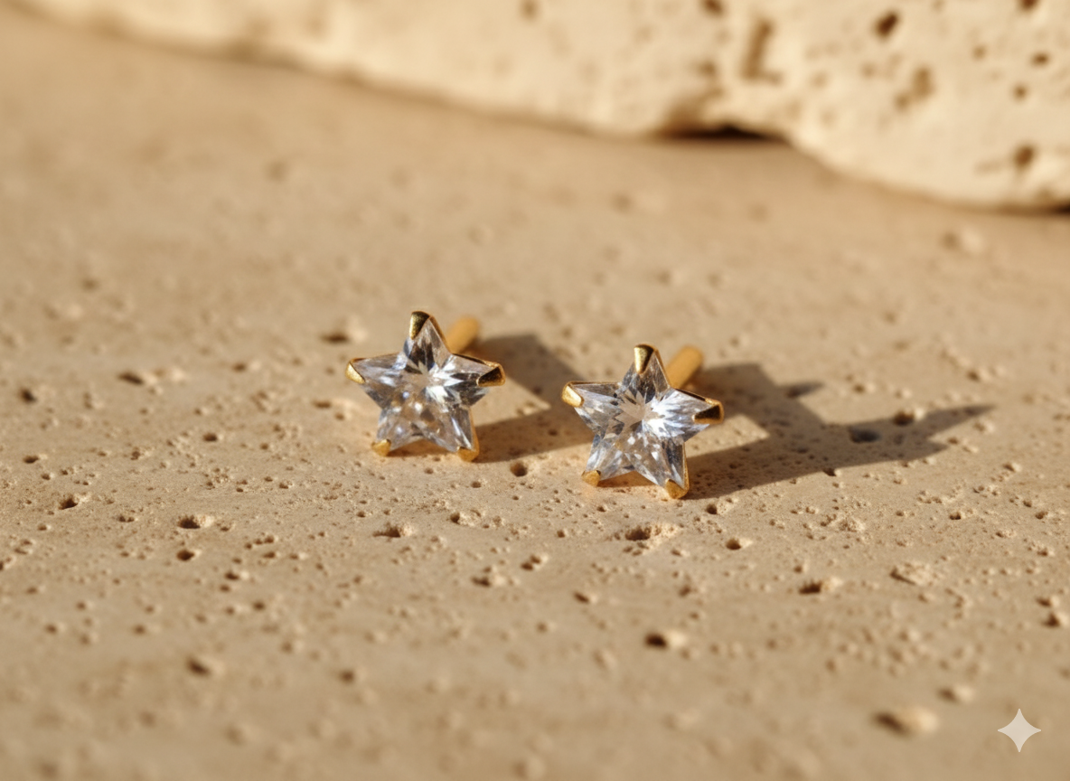 Star stone eartops