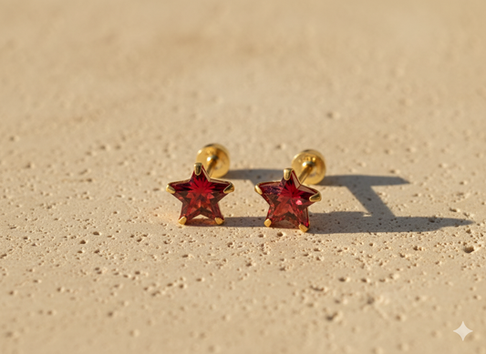 Star stone eartops