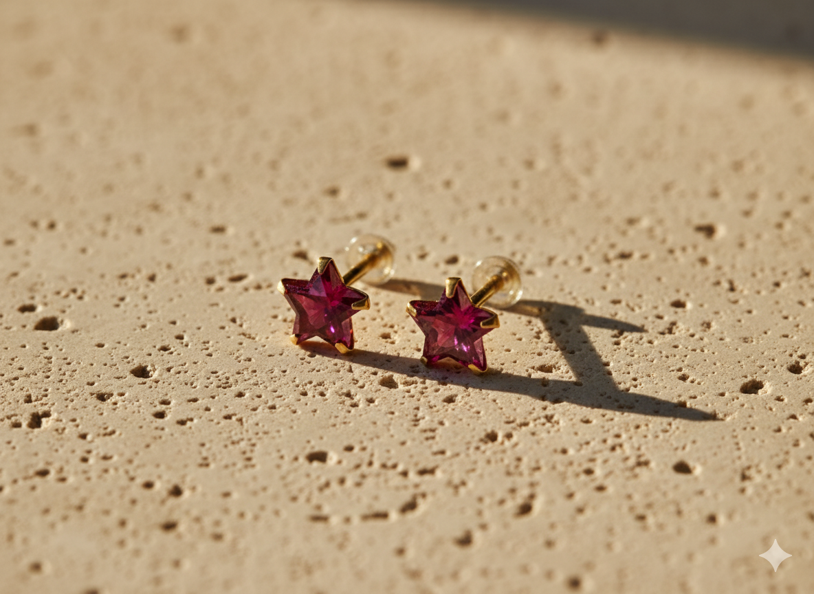 Star stone eartops