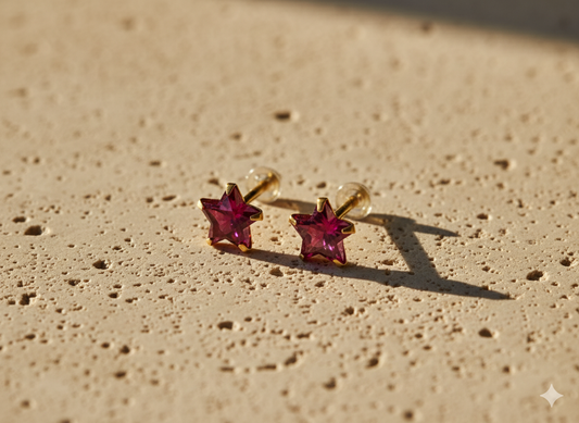 Star stone eartops
