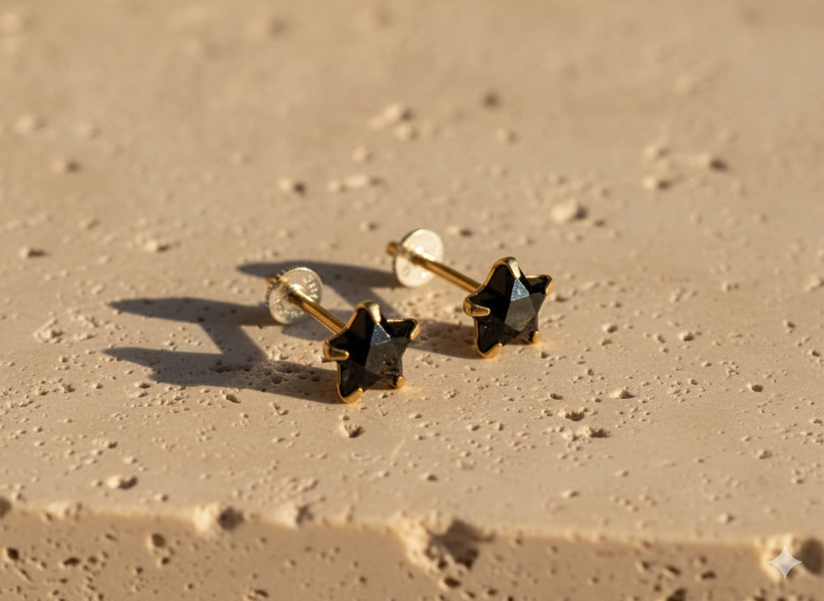Star stone eartops
